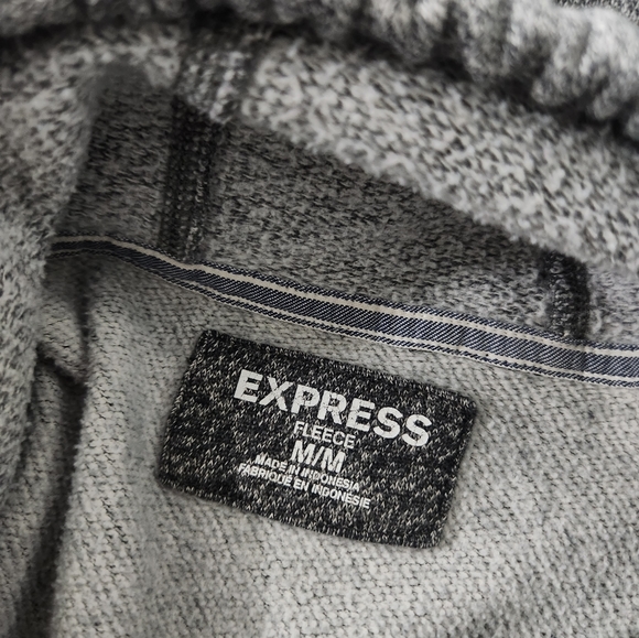 Express Men’s long sleeve grey hoodie size Medium M - Picture 4 of 4
